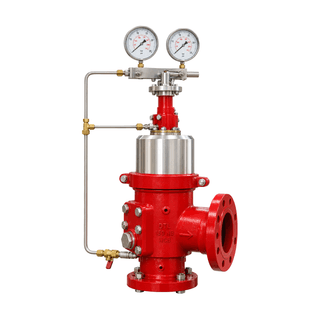 Deluge valve with trim and pressure gauges