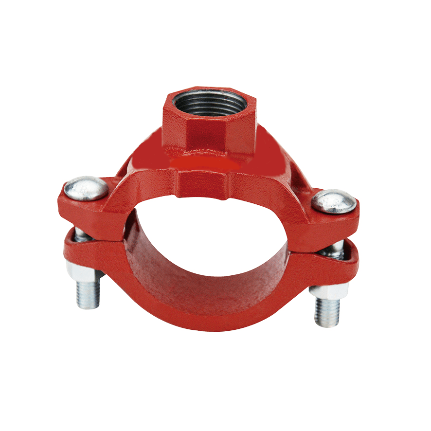Mechanical tee with a threaded outlet