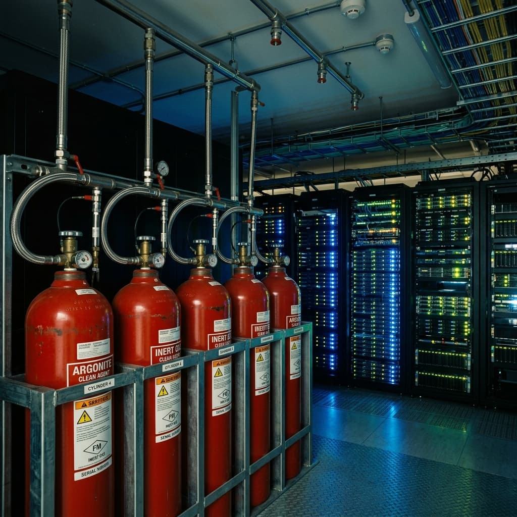 Inert Gas Based Fire Suppression System