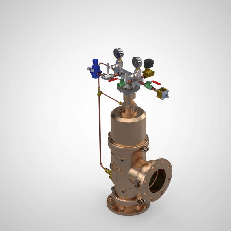 Deluge valve in aluminium bronze, model PD-AB
