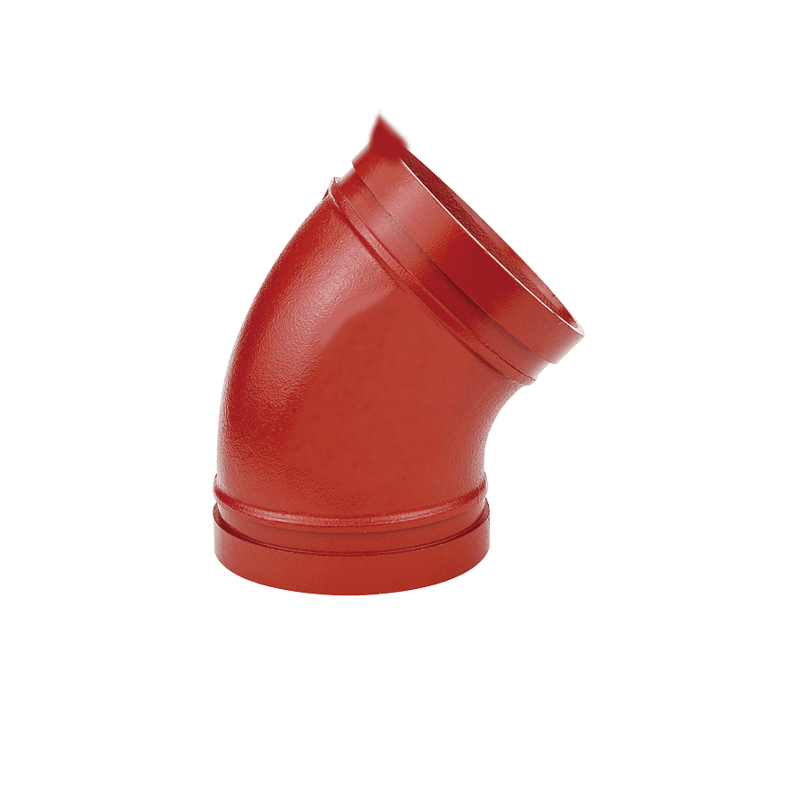 45 degree grooved elbow