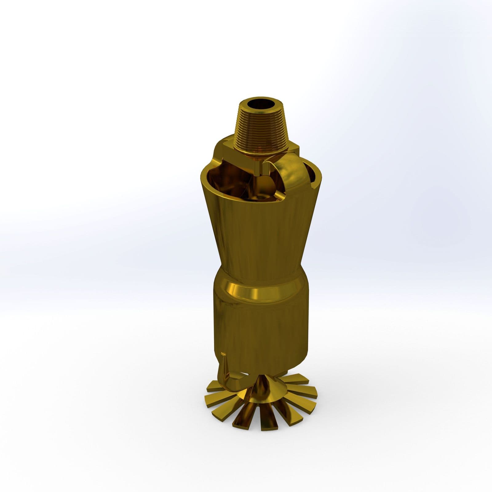 Foam nozzle, air aspirating, for foam water sprinkler and rim seal systems