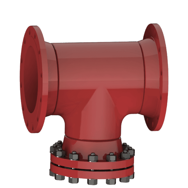 Fabricated tee strainer
